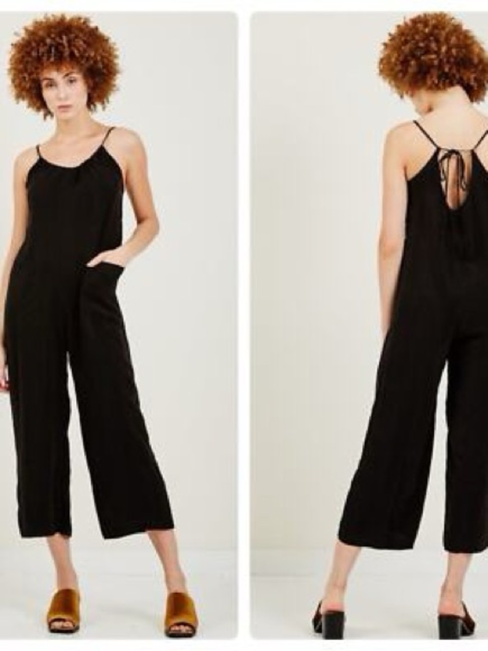 Stateside Black Maxi Slip Skirt with Thin Adjustable Straps